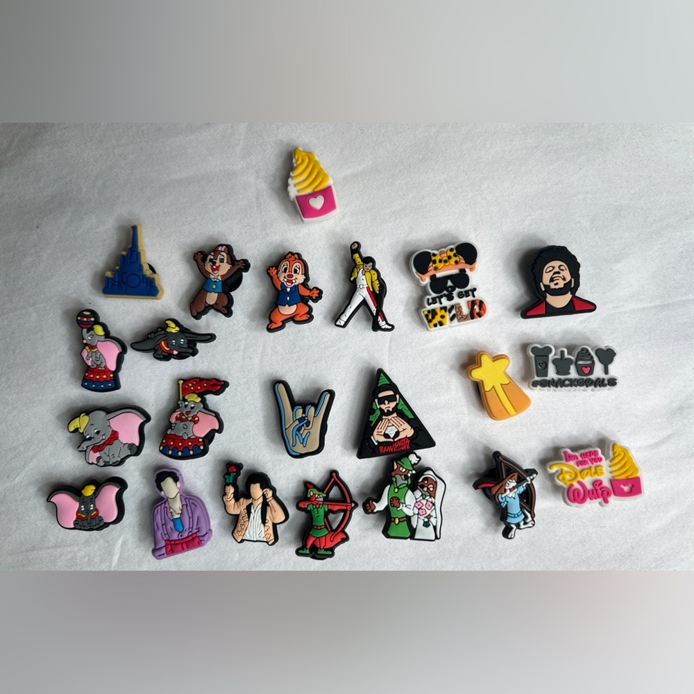 22PCs Mixed Clog/Sandals Shoe Accessories Charms|Compatible w/ CROCS|Unisex Kid